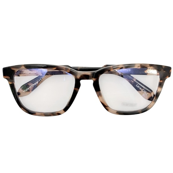 QUAY Hardwire Blue Light Glasses Milky Tortoise Frame Bluelight Blocking Lens - Picture 3 of 8